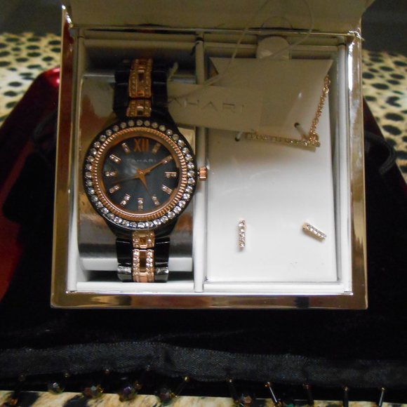 Tahari Crystals Watch with Necklace and Earrings New main image 6